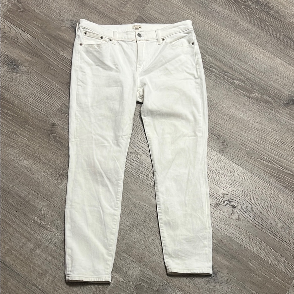 J Crew White Stretch Jeans Sz 30